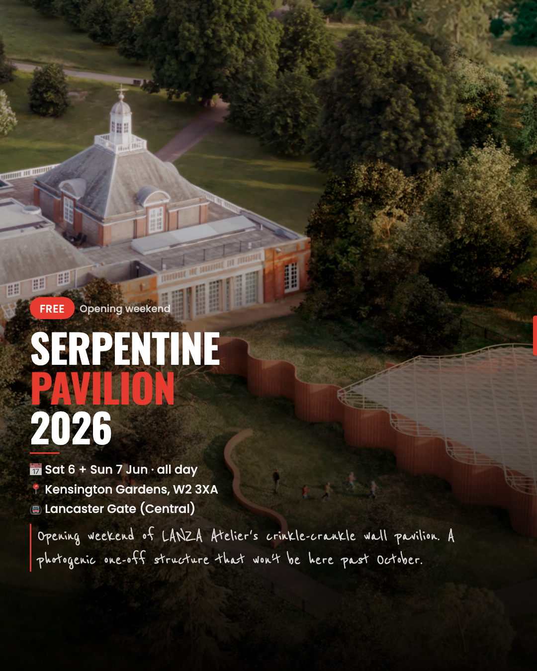 Serpentine Pavilion post